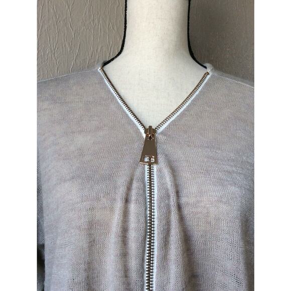 Soft Surroundings Valentina Sweater Women's Brown Zip V-Neck Pullover Size 1X - Picture 3 of 10